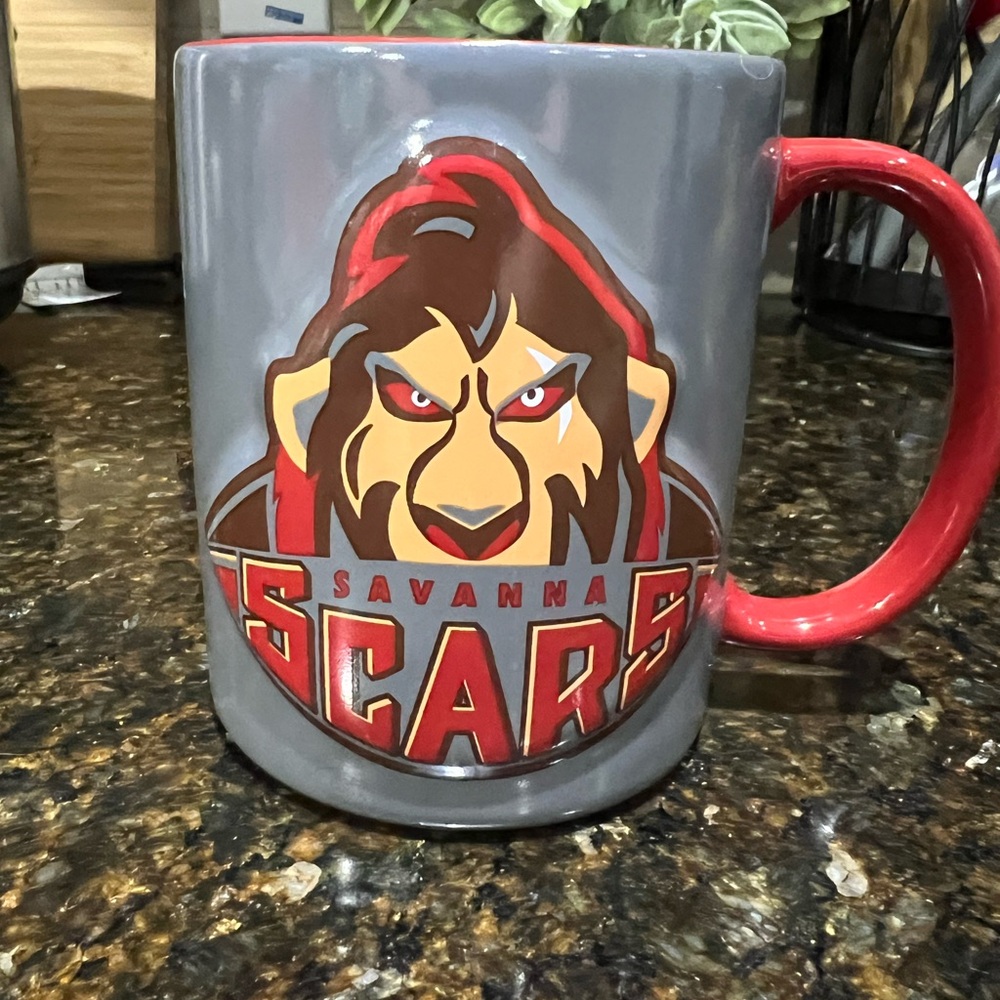 Savanna Scars Gray and Red Mug